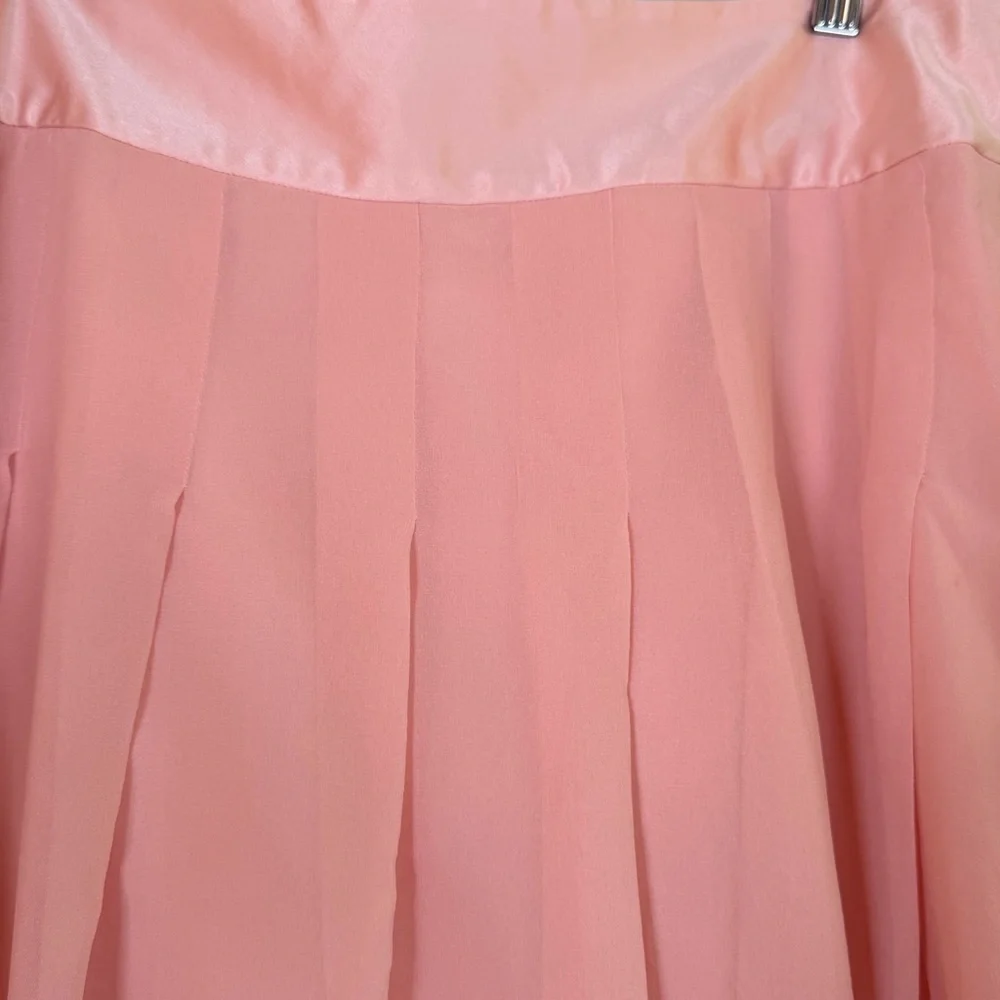 Banana Republic Silk Pleated Sheer Pastel Pink Feminine Cottagecore Skirt 14